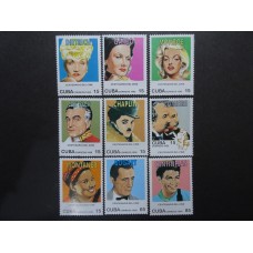 CUBA 1995 SERIE COMPLETA DE ESTAMPILLAS NUEVA MINT ARTISTAS DE CINE CHAPLIN BOGART CANTIFLAS MARILYN MONROE 12,50 EUROS